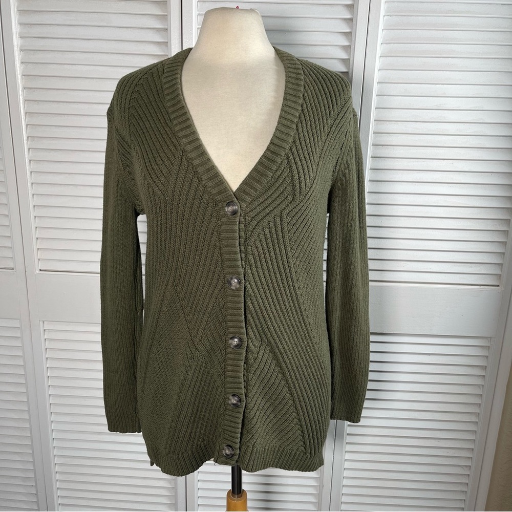 ✨ CAbi Aerial Green Knit Cardigan Sweater ✨
Size: Small
